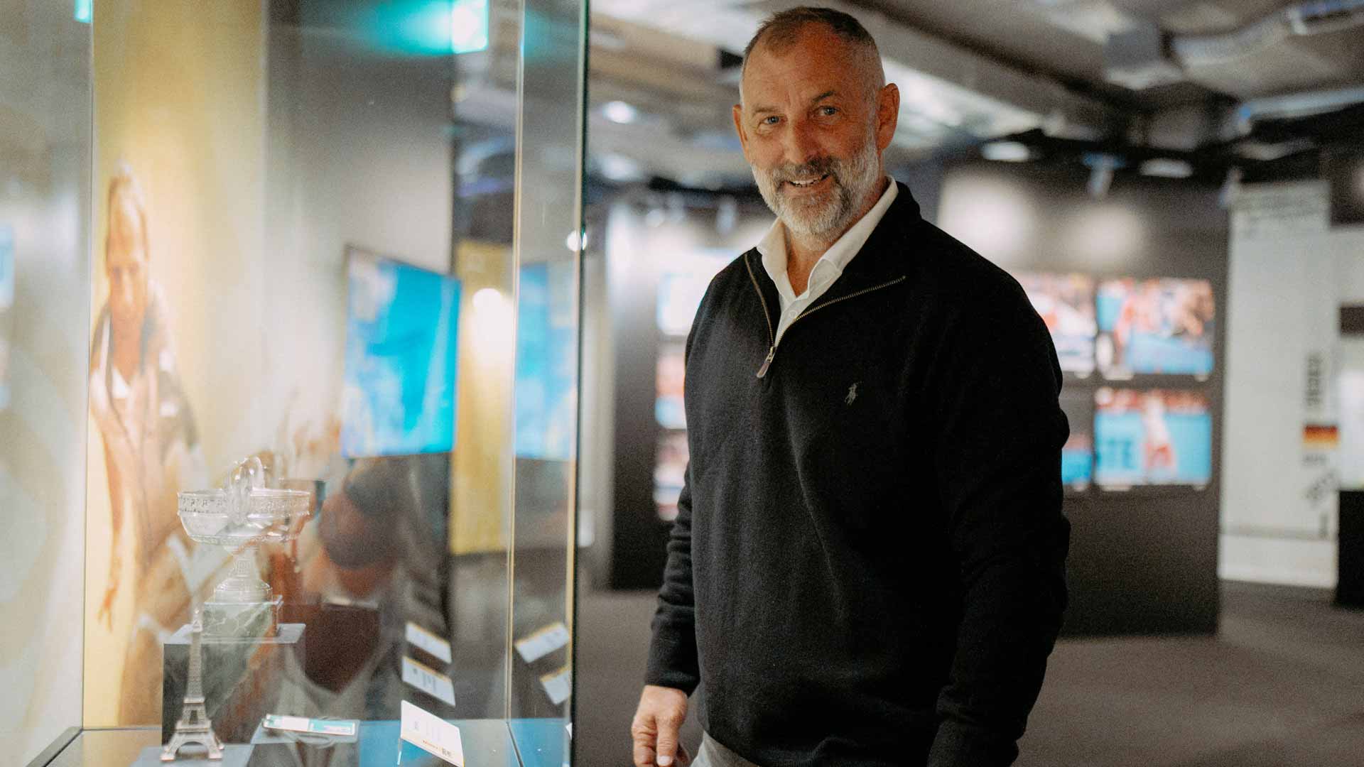 Muster memorabilia, charity auction, on display at Erste Bank Open in Vienna 