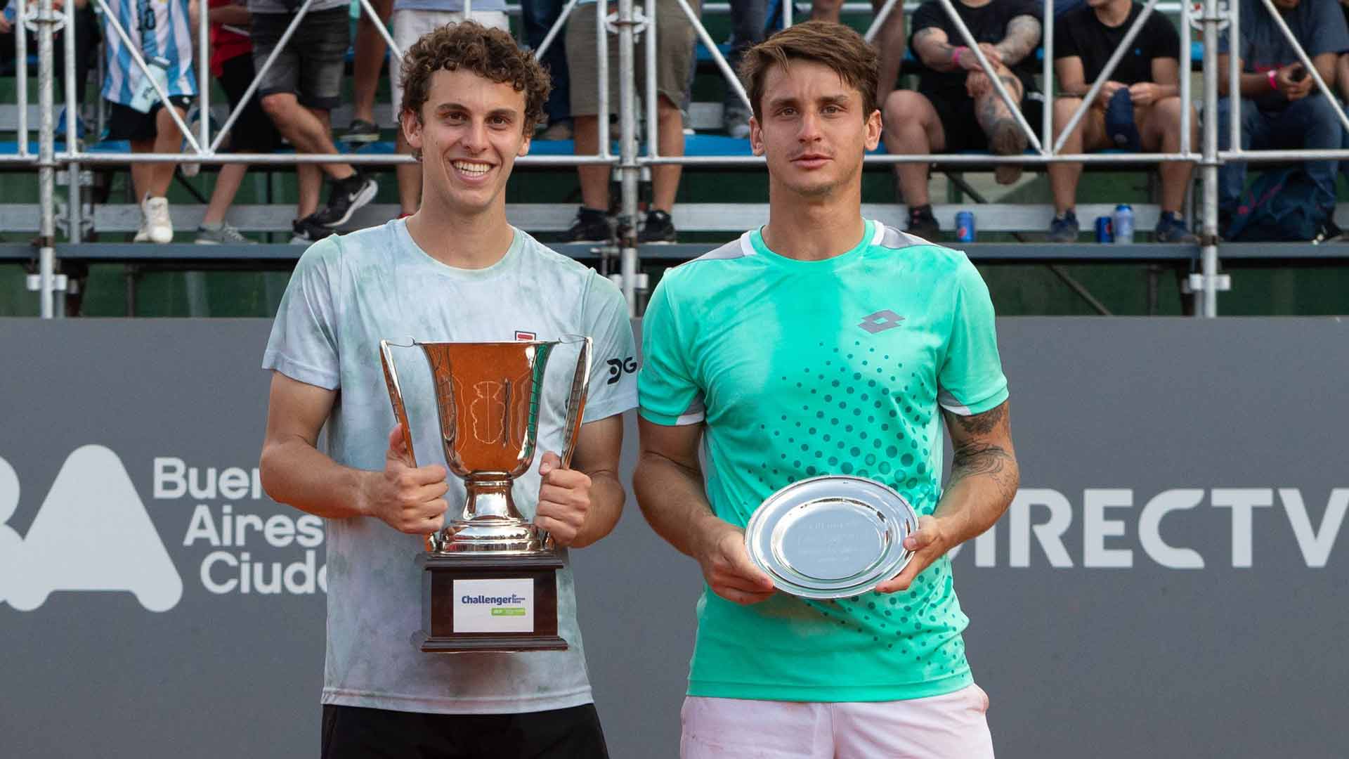 <a href='https://wwwx.atptour.com/en/players/juan-manuel-cerundolo/c0c8/overview'>Juan Manuel Cerundolo</a> (left) and <a href='https://wwwx.atptour.com/en/players/camilo-ugo-carabelli/u182/overview'>Camilo Ugo Carabelli</a> at the 2022 Buenos Aires-2 Challenger.