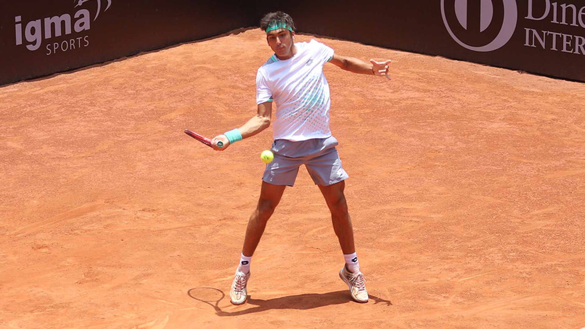 Roman<a href='https://wwwx.atptour.com/en/players/andres/a132/overview'> Andres</a> Burruchaga at the 2022 <a href='https://wwwx.atptour.com/en/scores/archive/lima/2787/2024/results'>Lima Challenger</a>, where he reached the semi-finals.