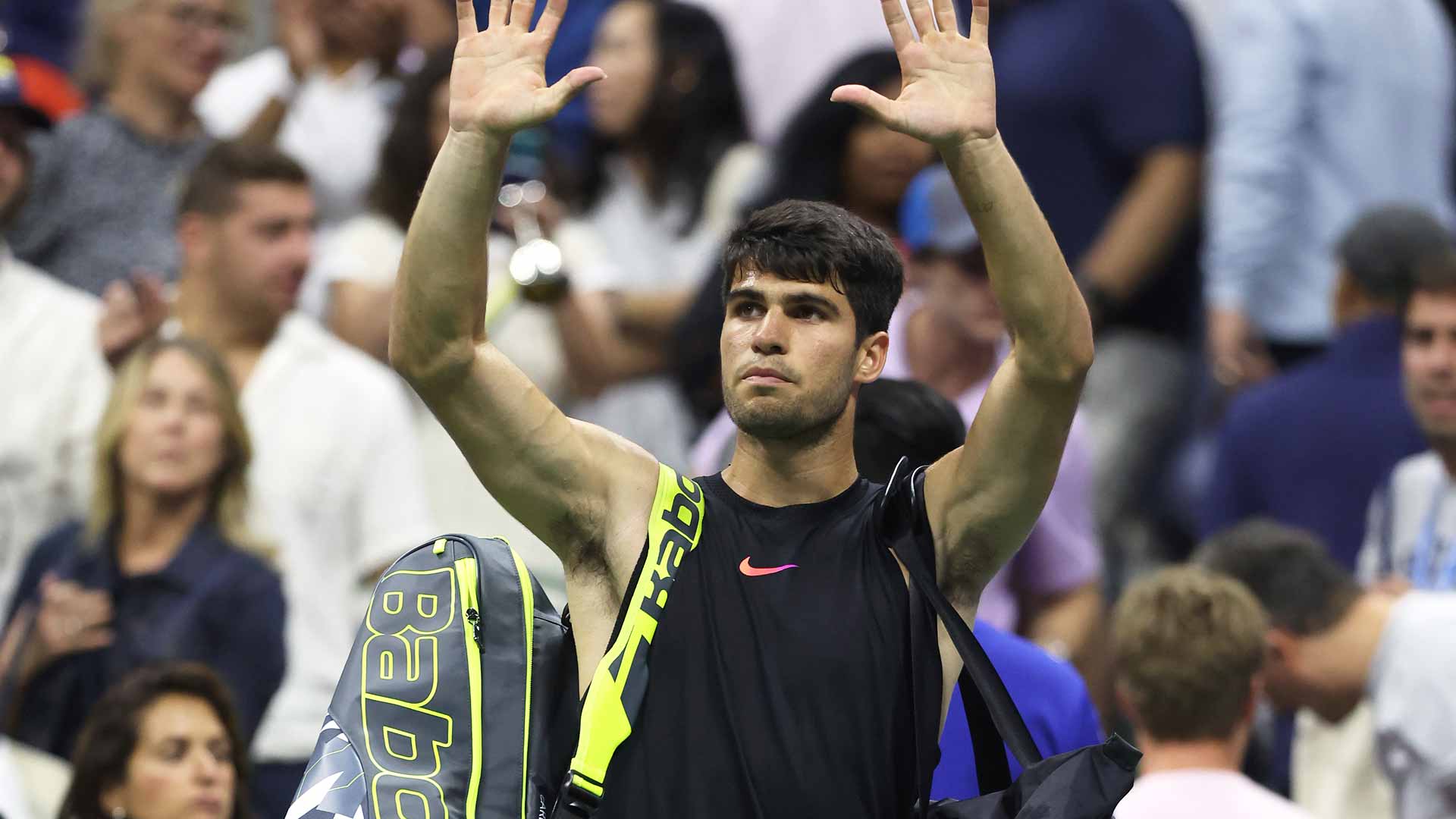 Carlos Alcaraz, tras caer eliminado en la segunda ronda del US Open.