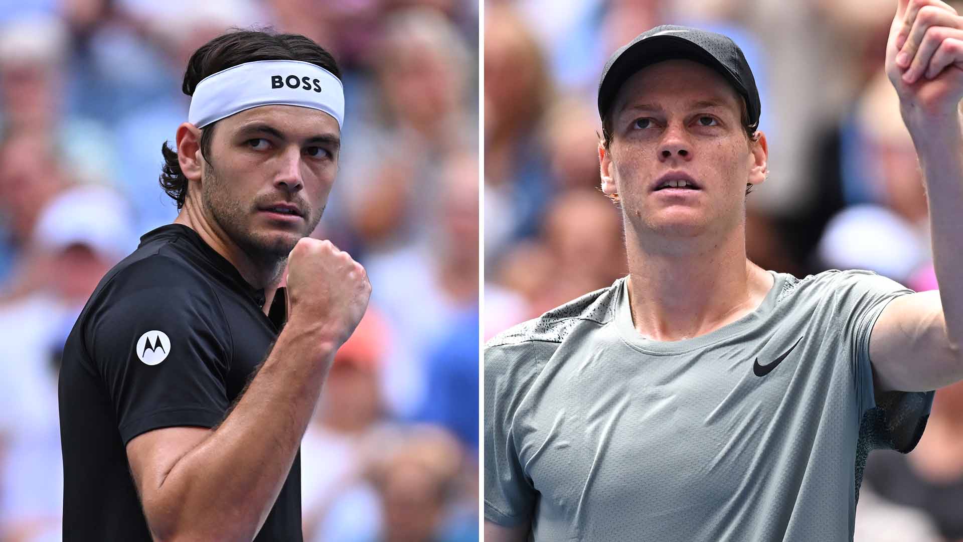 Taylor Fritz and Jannik Sinner will meet in the US Open final on Sunday.