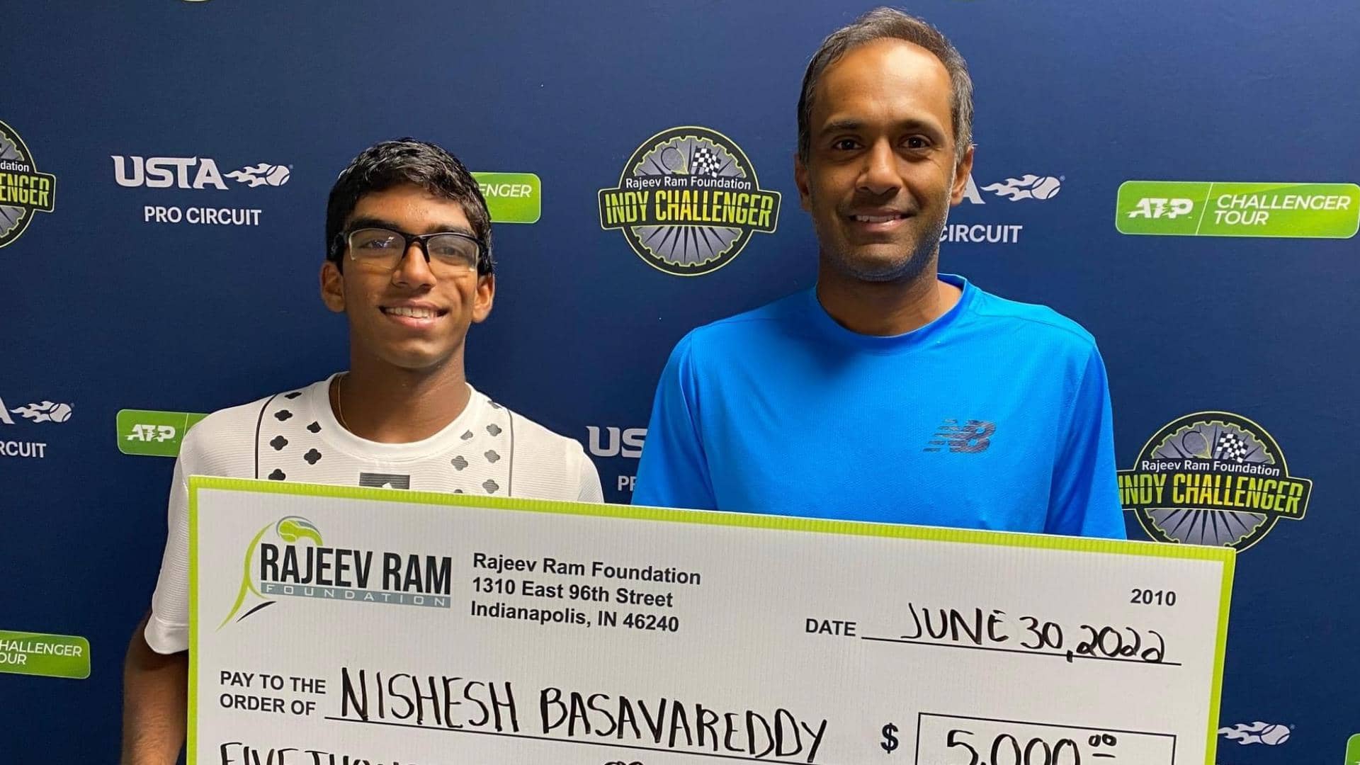 <a href='https://wwwx.atptour.com/en/players/nishesh-basavareddy/b0nn/overview'>Nishesh Basavareddy</a> and <a href='https://wwwx.atptour.com/en/players/rajeev-ram/r548/overview'>Rajeev Ram</a>.