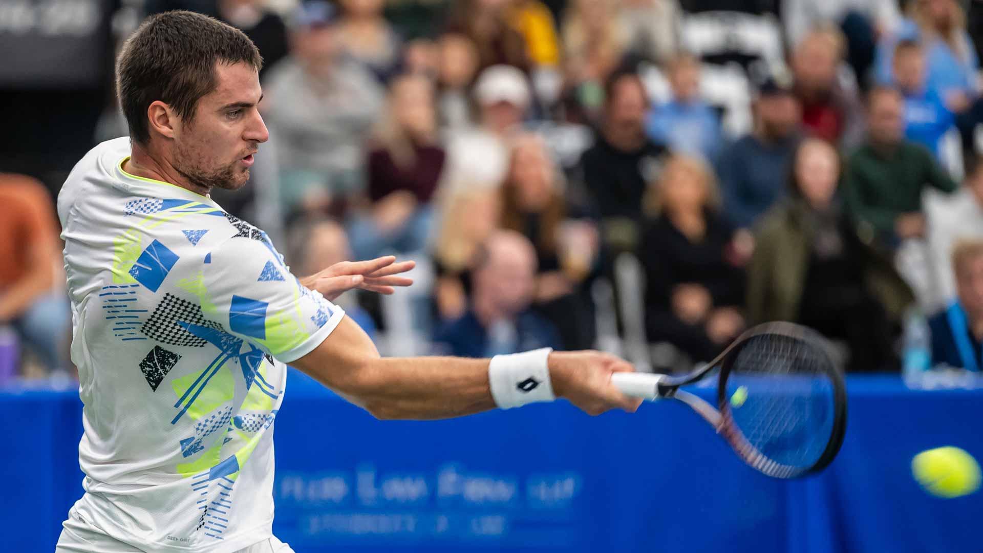 <a href='https://wwwx.atptour.com/en/players/borna-gojo/gh92/overview'>Borna Gojo</a> during the Sioux Falls Challenger final.