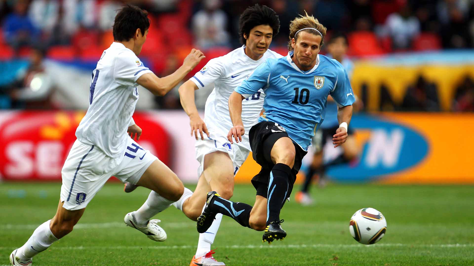 Diego Forlan at the 2010 FIFA World Cup in South Africa.