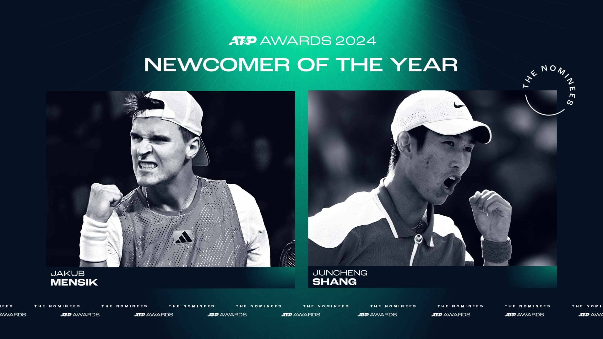 Las estrellas #NextGenATP Mensik y Shang nominados como Irrupción del año